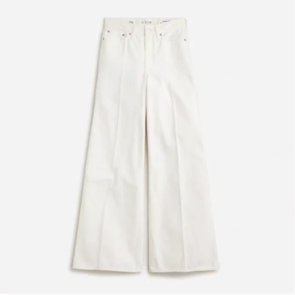 NWT J.Crew High-rise Superwide-leg Jean in White - Size 27 - Picture 4 of 12